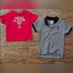 Lot Of‎ 2 Texas Tech Toddler Shirts